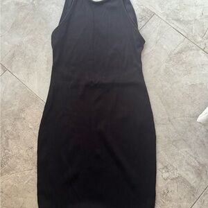 Lulu's Classic Black Midi Dress